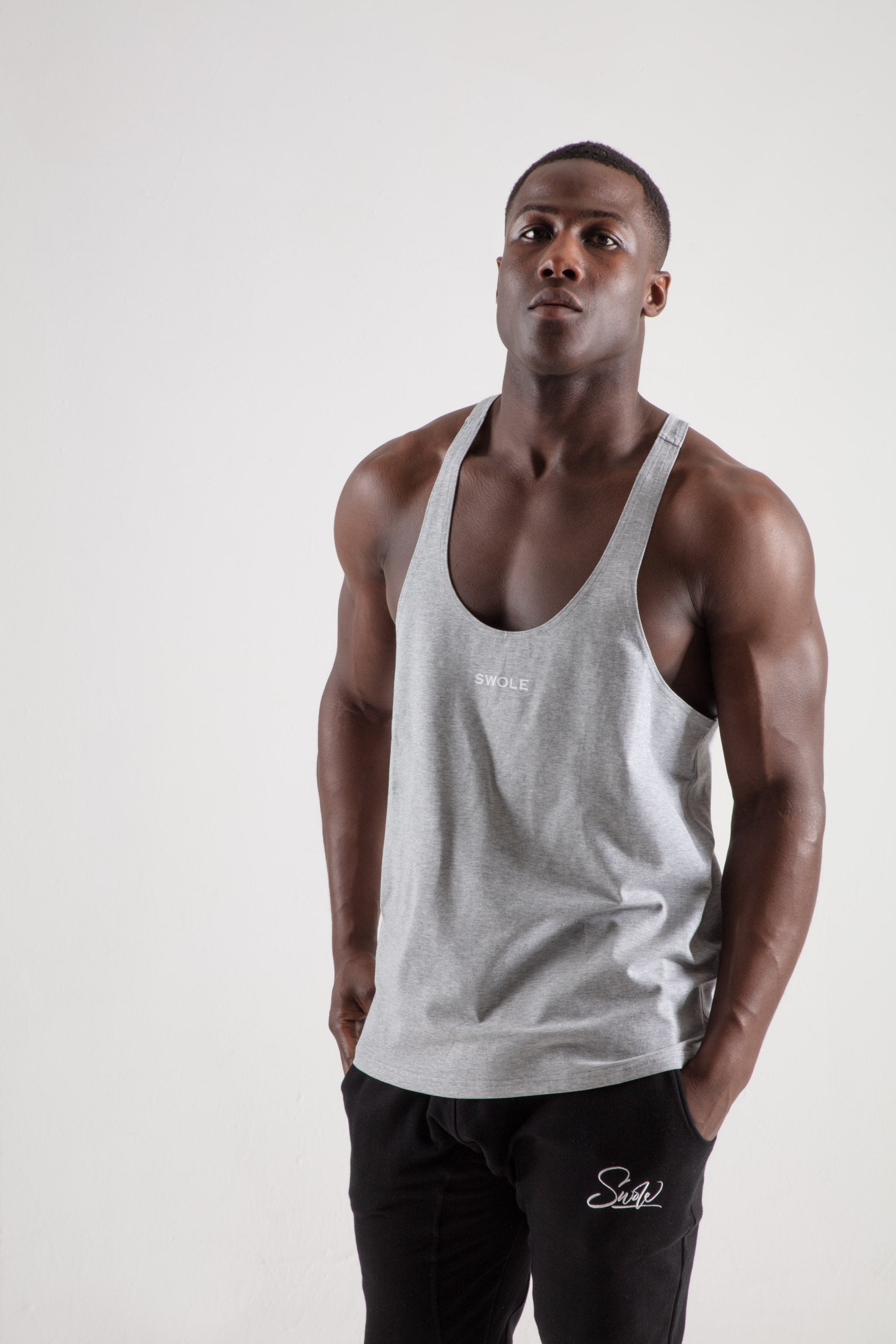 Scoop Neck Tank in Grey