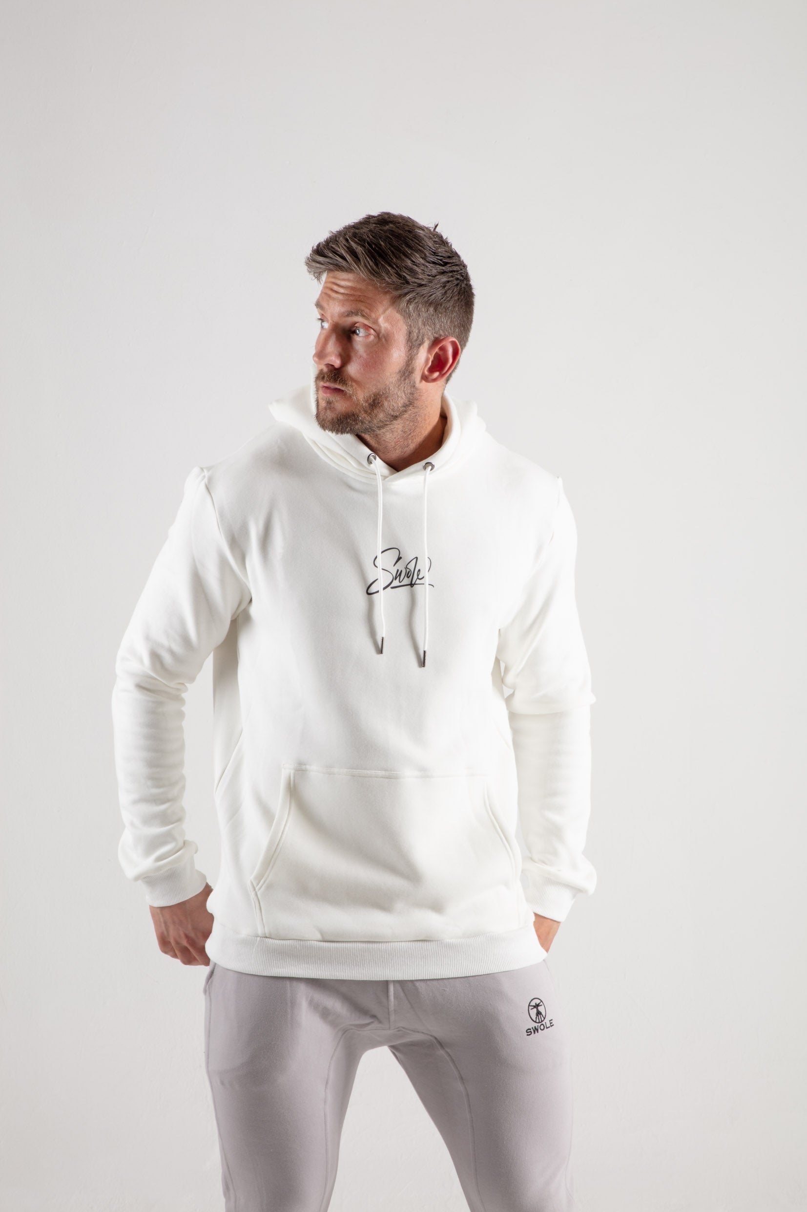 Signature Pullover Hoodie in White