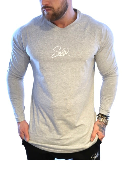 Signature Long Sleeve Top in Grey