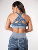 Load image into Gallery viewer, Camo Sports Bra in Steel