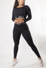 Load image into Gallery viewer, Pro Long Sleeve Crop in Black