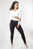 Load image into Gallery viewer, Pro Long Sleeve Crop in White