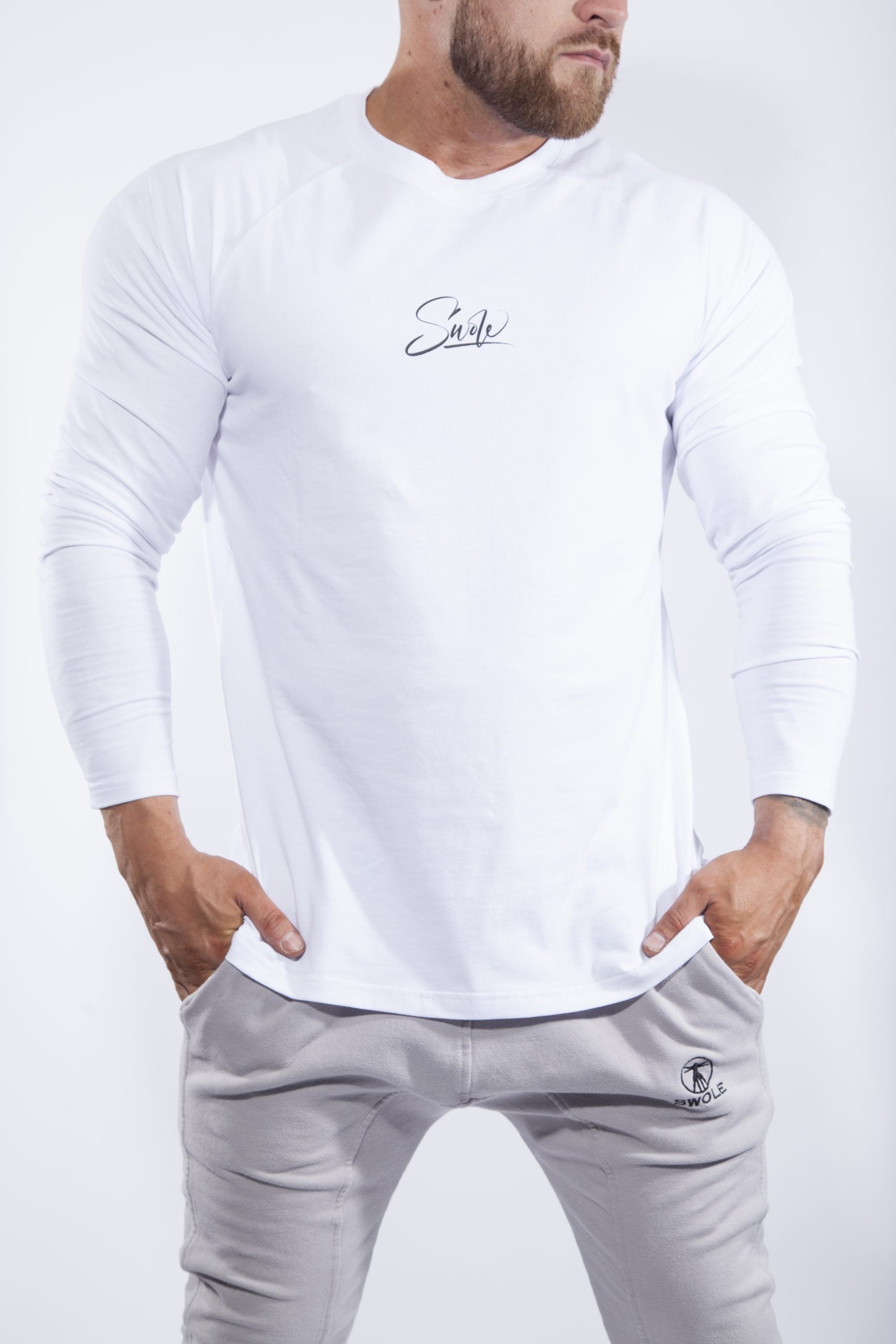 Signature Long Sleeve Top in White