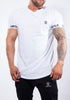 Swole Elastic Arm Raglan T-Shirt in White