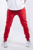 Load image into Gallery viewer, Plain Tapered Joggers in Red