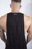 Load image into Gallery viewer, Longline Swole Tank Vest in Black