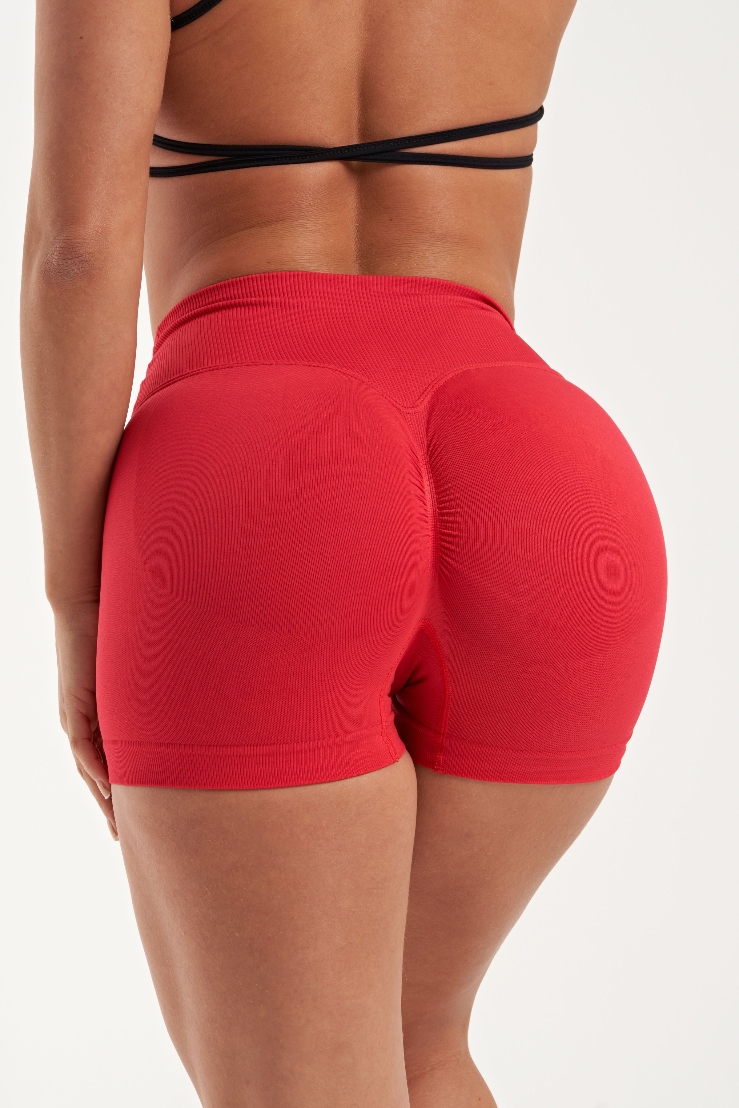 Day-to-day Scrunch Bum Shorts in Red