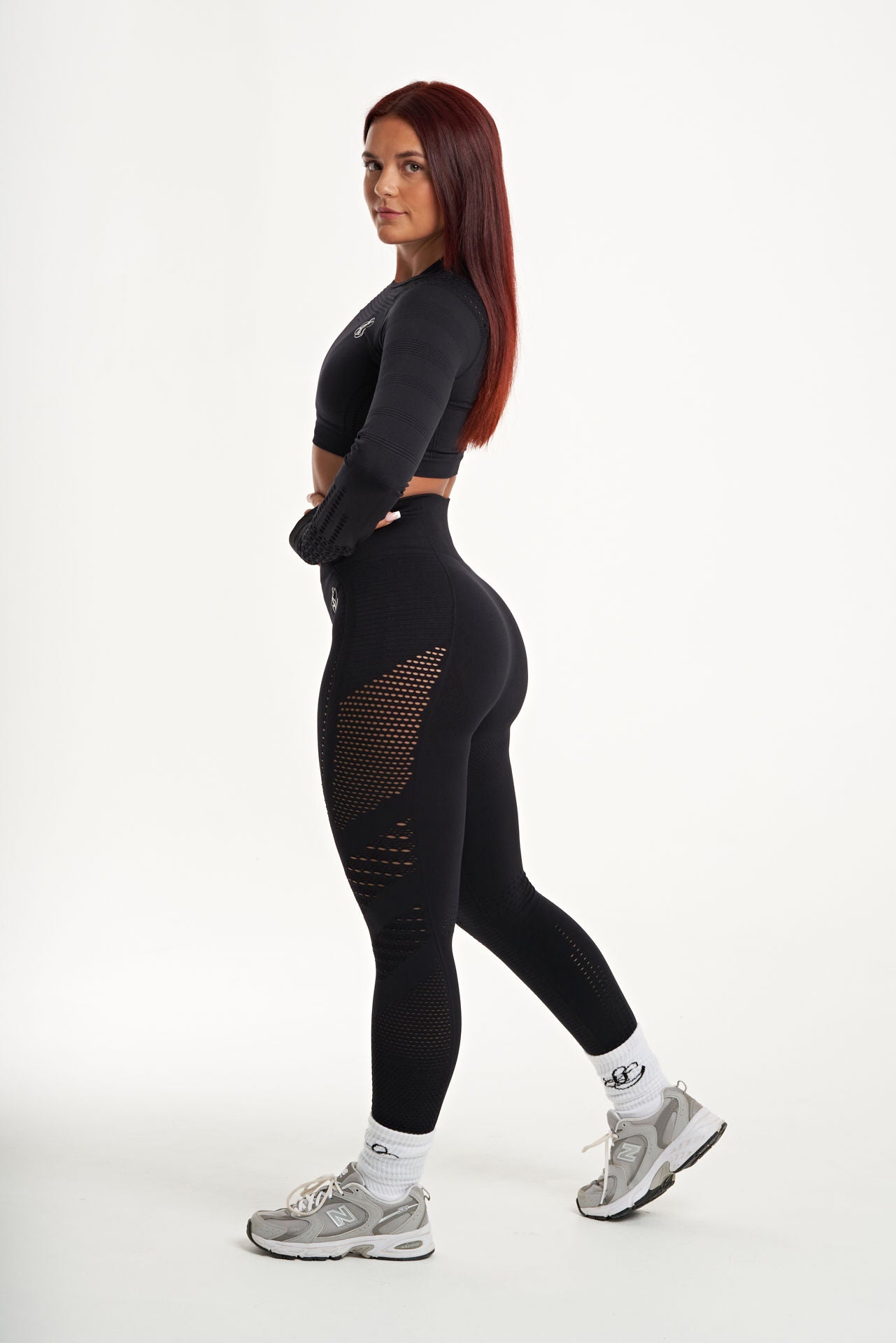 Upgraded Courtney Seamless Leggings in Jet Black