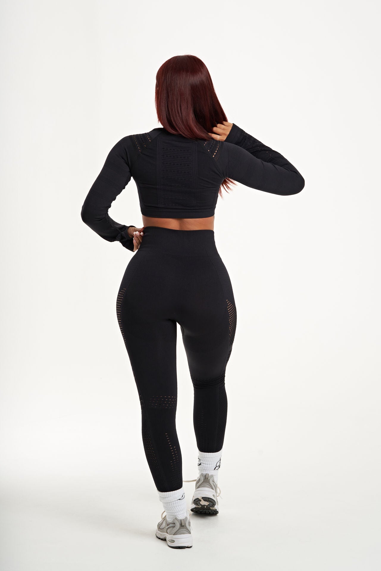 Upgraded Courtney Seamless Leggings in Jet Black