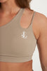 Load image into Gallery viewer, One Shoulder Pro Sports Bra in Beige