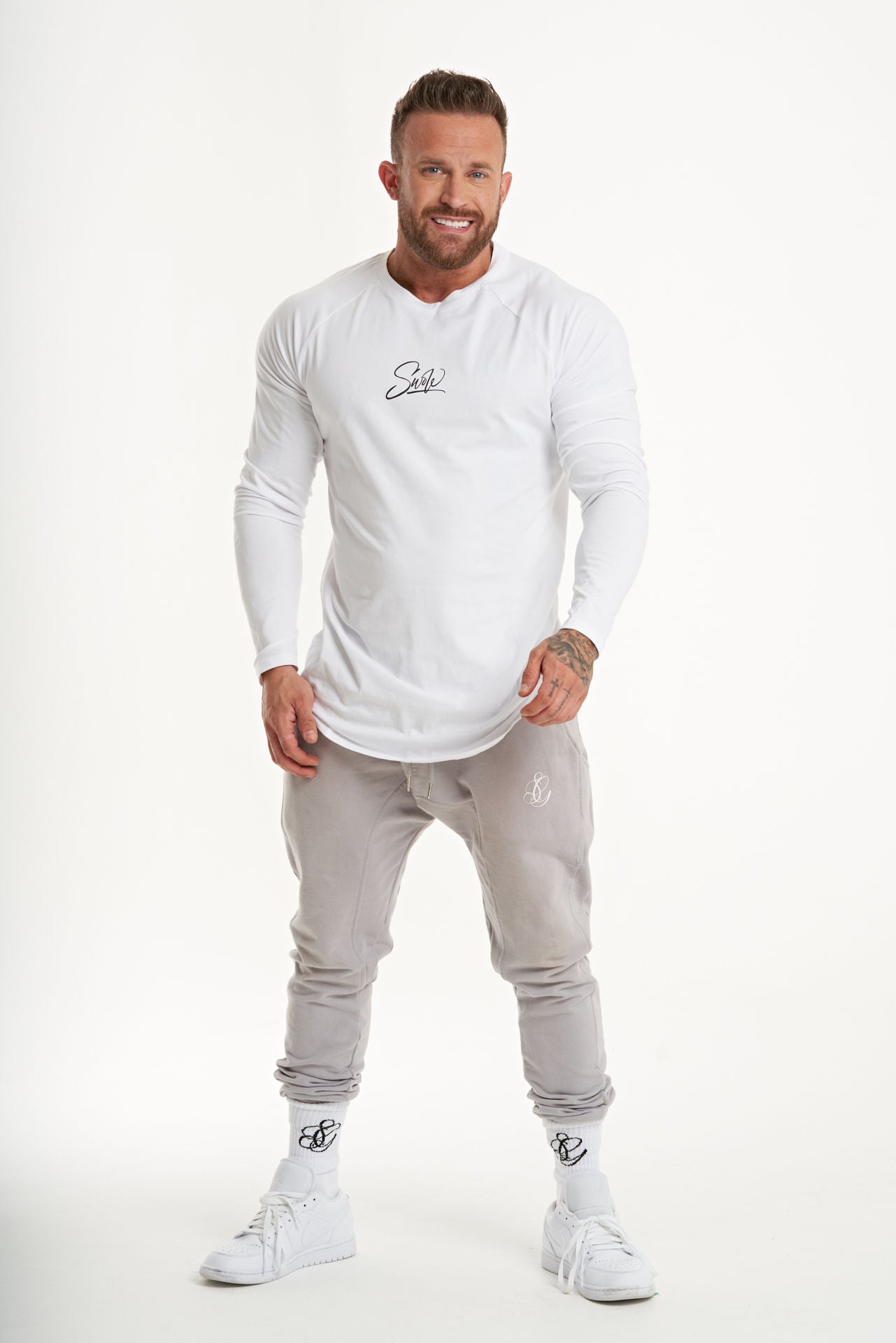 Signature Long Sleeve Top in White