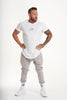 Signature Elastic Arm T-Shirt in White