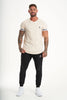Load image into Gallery viewer, Swole Elastic Arm Raglan T-Shirt in Cream
