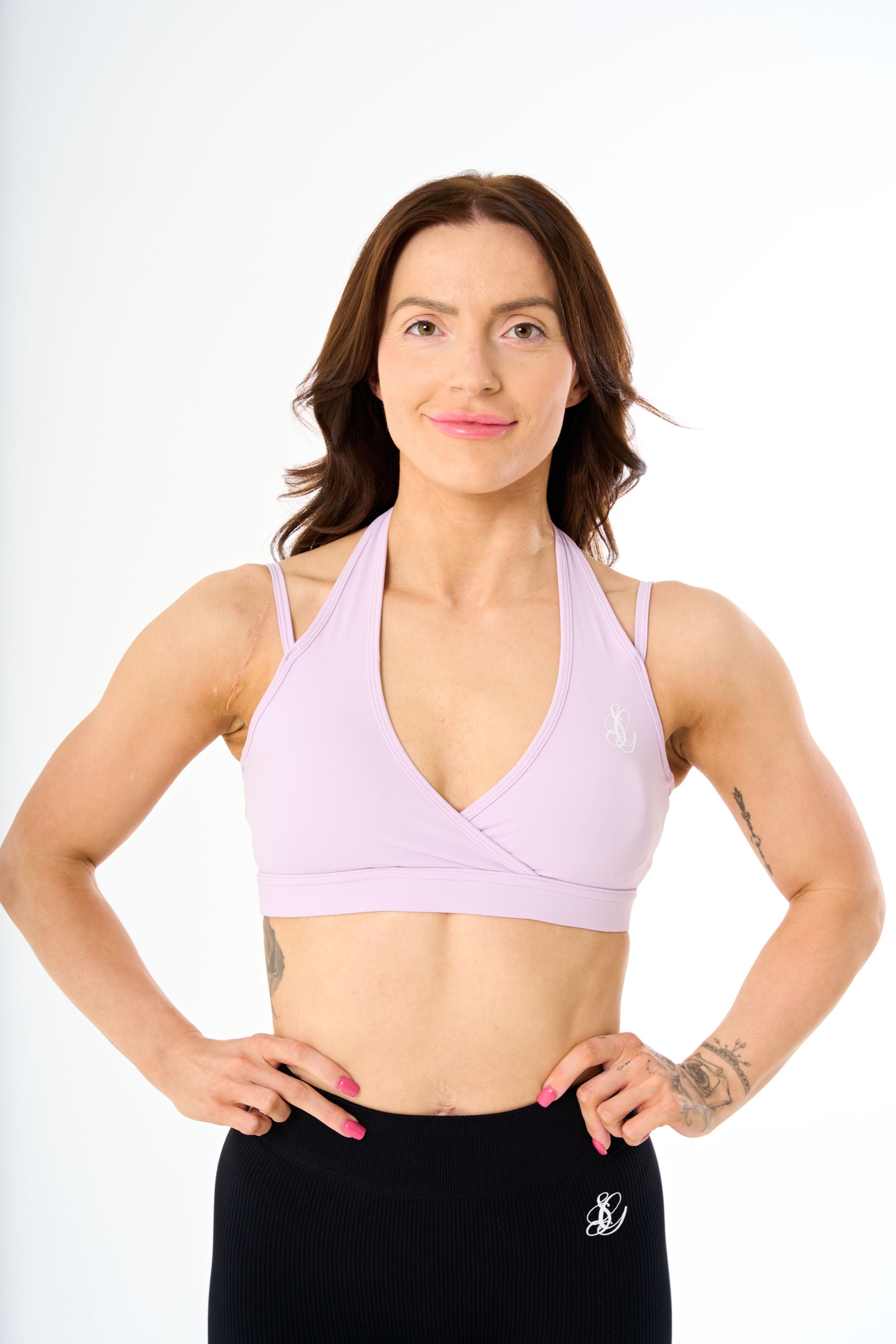 Teardrop Sports Bra in Lilac